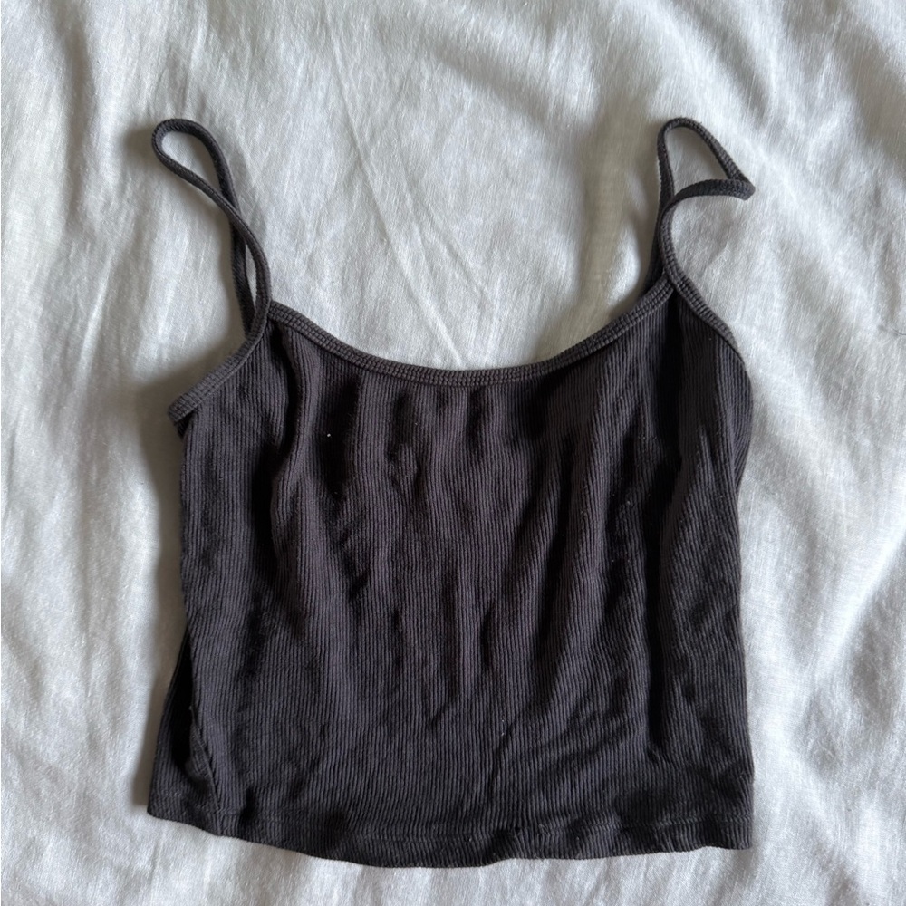 SHEIN Black Ribbed Camisole Top